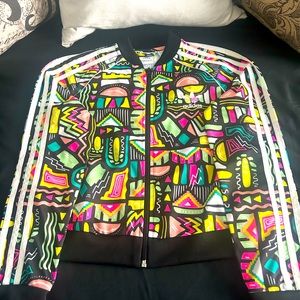 Adidas Girls Full Zip Track Jacket, Multicolored (M, 10-12)